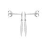 Boucles d'oreilles Cœurs Scintillants Argent Rhodié & Zirconia