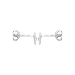 Puces d'Oreilles Cœur Argent Rhodié & Oxyde de Zirconium