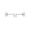 Puces d'Oreilles Cœur Argent Rhodié & Oxyde de Zirconium