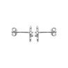 Puces d'Oreilles Trèfle Argent Rhodié Zirconium | Kara Bijoux