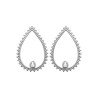 Boucles d'oreilles Goutte Argent Rhodié Oxyde de Zirconium