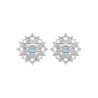 Boucles d'Oreilles Argent Volutes & Pierre Bleue - Kara Bijoux