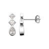 Boucles d'Oreilles Pendantes Argent Rhodié & Oxydes de Zirconium