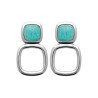 Boucles d'Oreilles Amazonite & Argent Rhodié | Kara Bijoux