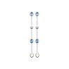 Boucles d'Oreilles Pendantes Argent Rhodié & Pierres